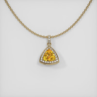 1.47 Ct. Sapphire Pendant, 14K Yellow Gold 1
