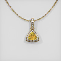 1.84 Ct. Sapphire Pendant, 14K Yellow Gold 1