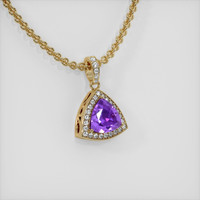 2.61 Ct. Gemstone Pendant, 18K Yellow Gold 2