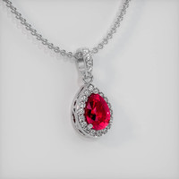 1.57 Ct. Ruby Pendant, Platinum 950 2