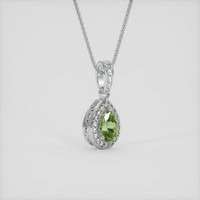 0.73 Ct. Green Sapphire Pendant, Platinum 950 2