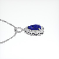 4.01 Ct. Blue Sapphire Pendant, 14K White Gold 3