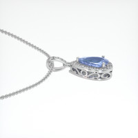 1.74 Ct. Blue Sapphire Pendant, 14K White Gold 3