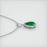 2.57 Ct. Emerald Pendant, 18K White Gold 3
