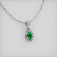 Emerald Pendant 0.19 Ct. 18K White Gold Preview