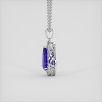 4.42 Ct. Violet Tanzanite Pendant, 18K White Gold 3
