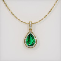 4.95 Ct. Emerald  Pendant - 18K Yellow Gold