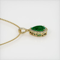 4.95 Ct. Emerald  Pendant - 18K Yellow Gold