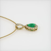 0.43 Ct. Emerald  Pendant - 18K Yellow Gold