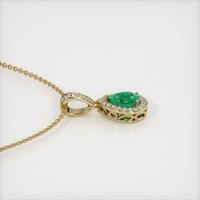 0.43 Ct. Emerald Pendant, 18K Yellow Gold 3