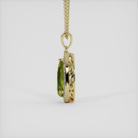3.87 Ct. Yellowish Green Sapphire Pendant, 18K Yellow Gold 3
