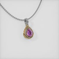 0.81 Ct. Sapphire Pendant, 14K Yellow & White 2