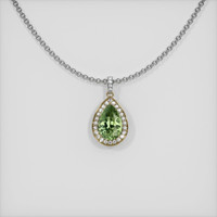 5.26 Ct. Sapphire Pendant, 14K Yellow & White 1