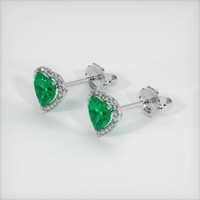 Emerald Earrings 0.75 Ct.Tw.Total Carat Weight, Platinum 950 Preview