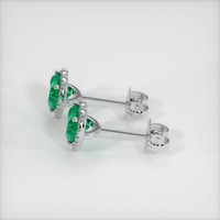 Emerald Earrings 0.75 Ct.Tw.Total Carat Weight, Platinum 950 Preview
