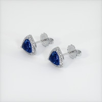 <span>0.97</span>&nbsp;<span class="tooltip-light">Ct.Tw.<span class="tooltiptext">Total Carat Weight</span></span> Sapphire Earrings, 14K White Gold 2