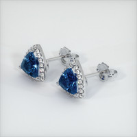 <span>1.05</span>&nbsp;<span class="tooltip-light">Ct.Tw.<span class="tooltiptext">Total Carat Weight</span></span> Sapphire Earrings, 14K White Gold 2