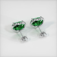 6.58 Ct.Tw. Emerald Earrings, 18K White Gold 4