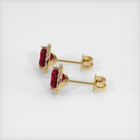 <span>1.21</span>&nbsp;<span class="tooltip-light">Ct.Tw.<span class="tooltiptext">Total Carat Weight</span></span> Ruby Earrings, 14K Yellow Gold 3