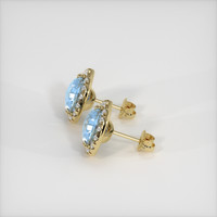 2.87 Ct.Tw. Gemstone Earrings, 14K Yellow Gold 3