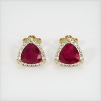 <span>2.51</span>&nbsp;<span class="tooltip-light">Ct.Tw.<span class="tooltiptext">Total Carat Weight</span></span> Ruby  Earring - 18K Yellow Gold
