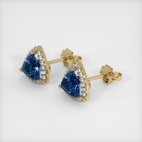 <span>1.05</span>&nbsp;<span class="tooltip-light">Ct.Tw.<span class="tooltiptext">Total Carat Weight</span></span> Sapphire Earrings, 18K Yellow Gold 2