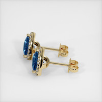 <span>1.05</span>&nbsp;<span class="tooltip-light">Ct.Tw.<span class="tooltiptext">Total Carat Weight</span></span> Sapphire Earrings, 18K Yellow Gold 3