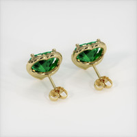 <span>6.58</span>&nbsp;<span class="tooltip-light">Ct.Tw.<span class="tooltiptext">Total Carat Weight</span></span> Emerald Earrings, 18K Yellow Gold 4