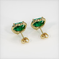 <span>2.55</span>&nbsp;<span class="tooltip-light">Ct.Tw.<span class="tooltiptext">Total Carat Weight</span></span> Emerald Earrings, 18K Yellow Gold 4