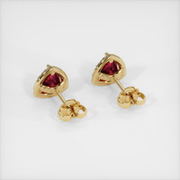 <span>1.21</span>&nbsp;<span class="tooltip-light">Ct.Tw.<span class="tooltiptext">Total Carat Weight</span></span> Ruby Earrings, 18K Yellow Gold 4