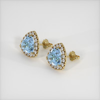 2.87 Ct.Tw. Gemstone Earrings, 18K Yellow Gold 2