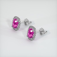 <span>2.16</span>&nbsp;<span class="tooltip-light">Ct.Tw.<span class="tooltiptext">Total Carat Weight</span></span> Sapphire Earrings, Platinum 950 2