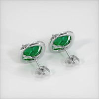 Pave Emerald Earrings 2.47 Ct.Tw.Total Carat Weight, Platinum 950 Preview
