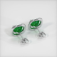 <span>2.63</span>&nbsp;<span class="tooltip-light">Ct.Tw.<span class="tooltiptext">Total Carat Weight</span></span> Emerald Earrings, Platinum 950 4