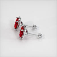 <span>2.03</span>&nbsp;<span class="tooltip-light">Ct.Tw.<span class="tooltiptext">Total Carat Weight</span></span> Ruby Earrings, Platinum 950 3