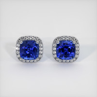 <span>2.72</span>&nbsp;<span class="tooltip-light">Ct.Tw.<span class="tooltiptext">Total Carat Weight</span></span> Sapphire Earrings, Platinum 950 1