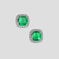 <span>1.90</span>&nbsp;<span class="tooltip-light">Ct.Tw.<span class="tooltiptext">Total Carat Weight</span></span> Emerald Earrings, Platinum 950 1