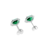 1.74 Ct.Tw. Emerald Earrings, Platinum 950 4