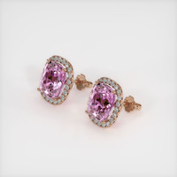 7.48 Ct.Tw. Gemstone Earrings, 14K Rose Gold 2