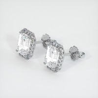 <span>2.43</span>&nbsp;<span class="tooltip-light">Ct.Tw.<span class="tooltiptext">Total Carat Weight</span></span> Sapphire Earrings, 14K White Gold 2
