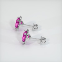 <span>2.16</span>&nbsp;<span class="tooltip-light">Ct.Tw.<span class="tooltiptext">Total Carat Weight</span></span> Sapphire Earrings, 14K White Gold 3