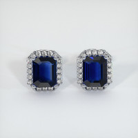 <span>2.66</span>&nbsp;<span class="tooltip-light">Ct.Tw.<span class="tooltiptext">Total Carat Weight</span></span> Sapphire Earrings, 14K White Gold 1