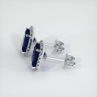 <span>2.66</span>&nbsp;<span class="tooltip-light">Ct.Tw.<span class="tooltiptext">Total Carat Weight</span></span> Sapphire Earrings, 14K White Gold 2