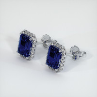 <span>2.66</span>&nbsp;<span class="tooltip-light">Ct.Tw.<span class="tooltiptext">Total Carat Weight</span></span> Sapphire Earrings, 14K White Gold 3