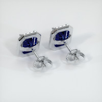 <span>2.66</span>&nbsp;<span class="tooltip-light">Ct.Tw.<span class="tooltiptext">Total Carat Weight</span></span> Sapphire Earrings, 14K White Gold 4
