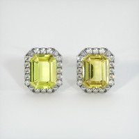 <span>2.89</span>&nbsp;<span class="tooltip-light">Ct.Tw.<span class="tooltiptext">Total Carat Weight</span></span> Sapphire Earrings, 14K White Gold 1