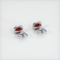 Ruby Earrings 0.88 Ct.Tw.Total Carat Weight, 14K White Gold Preview