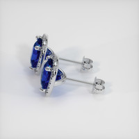 <span>2.72</span>&nbsp;<span class="tooltip-light">Ct.Tw.<span class="tooltiptext">Total Carat Weight</span></span> Sapphire Earrings, 14K White Gold 3