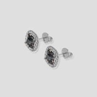 <span>3.21</span>&nbsp;<span class="tooltip-light">Ct.Tw.<span class="tooltiptext">Total Carat Weight</span></span> Grey Spinel Earrings, 14K White Gold 3