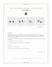 Ruby Earrings 0.88 Ct.Tw.Total Carat Weight 18K White Gold Appraisal